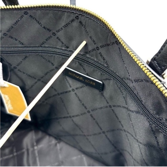 Michael Kors Large Charlotte Tote Bag & Large Continental Wallet Wristlet Black - Picture 10 of 15